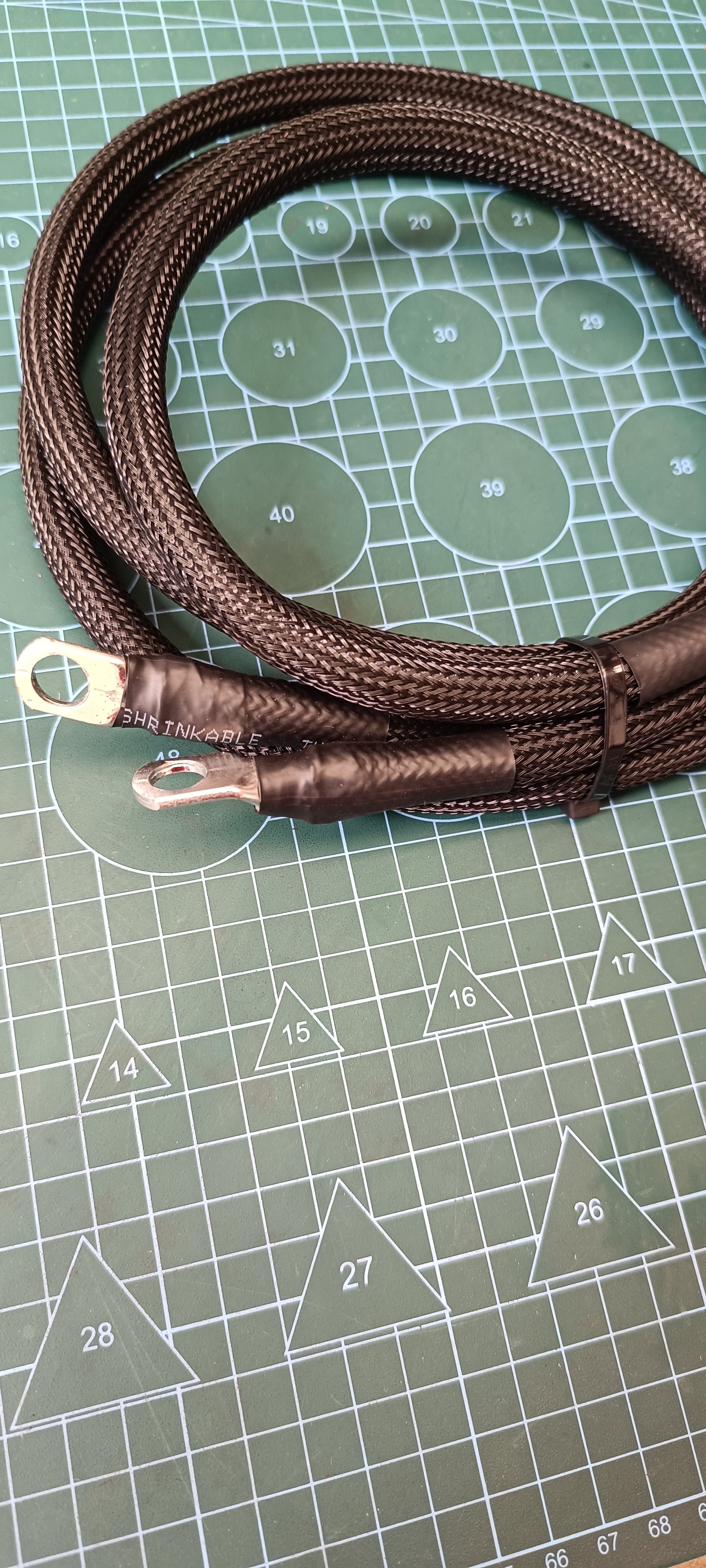 Cables de tierra listos (Masa chasis-motor)