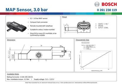 Sensor MAP 3 BAR ALTERNATIVO