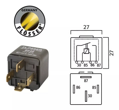 Relé 30 AMP Flosser ALEMAN (Relay)